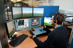Photograph - Student flying MP500 Static Simulator Station